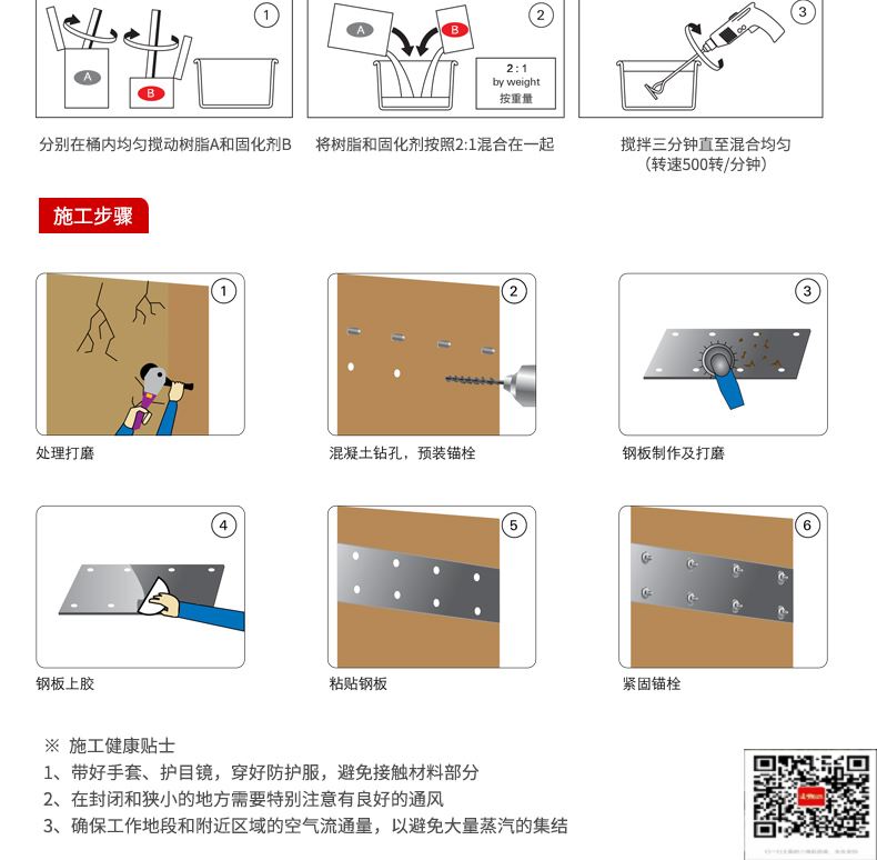 包钢兴城粘钢加固施工过程